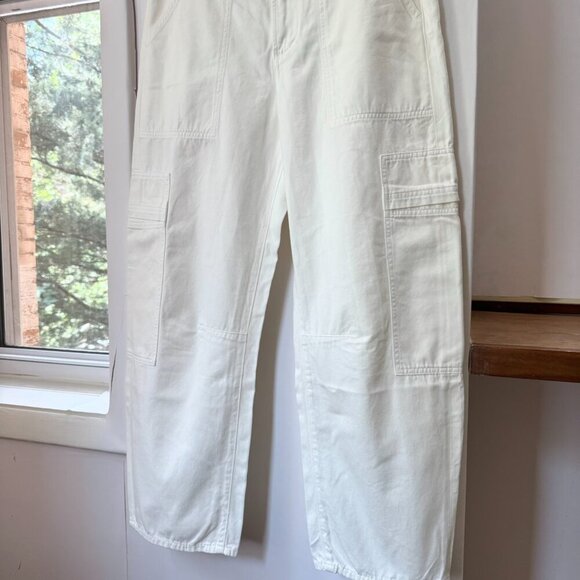 New Citizens of Humanity Marcelle Low Slung Barrel Cargo Pants Pashmina White 29 - Picture 5 of 13